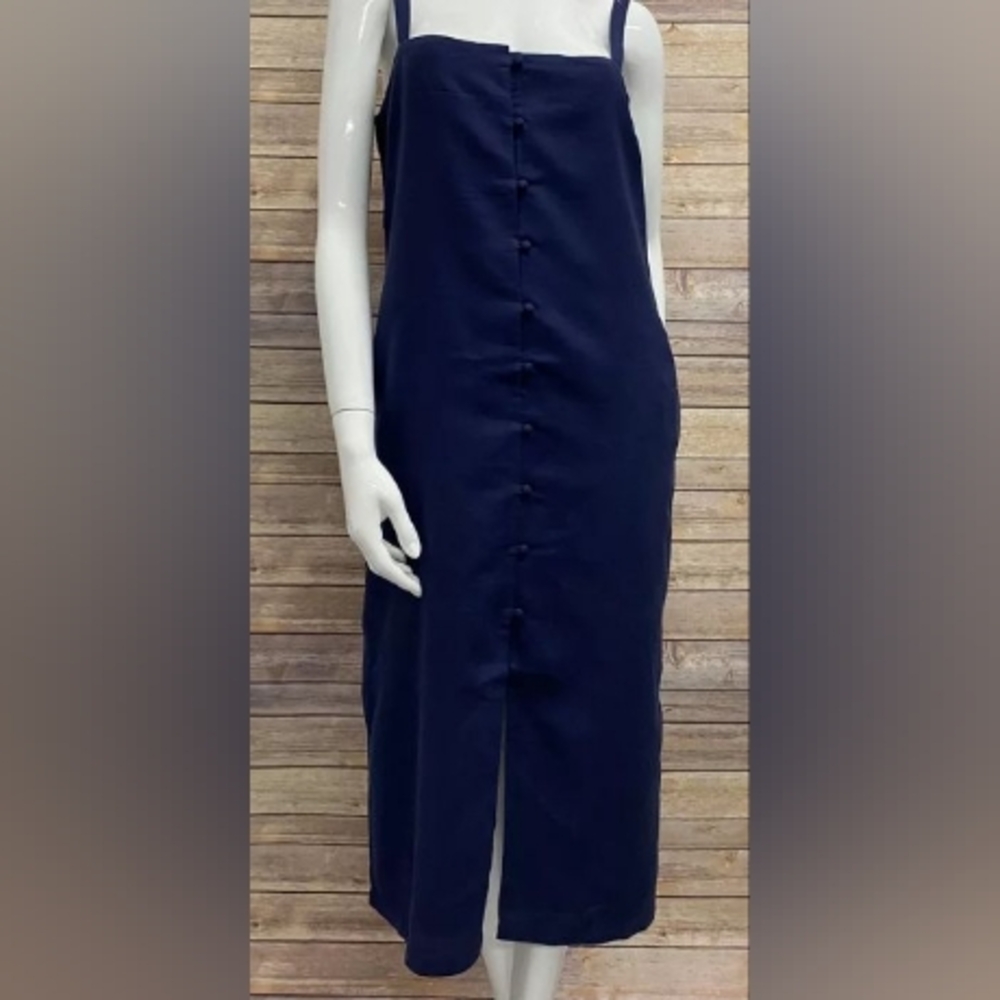 Tavik Sleeveless Button Down Maxi Blue Dress - Picture 1 of 5